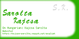 sarolta kajcsa business card